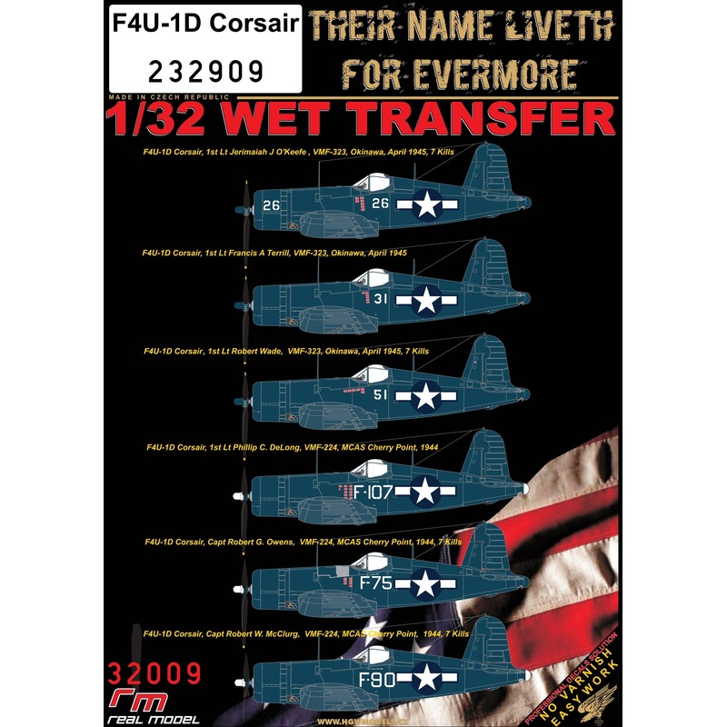 1/32 F4U-1D Corsair Decal