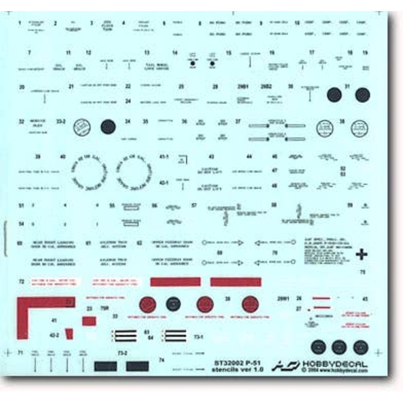 1/32 P-51 Stencils ver 1.0