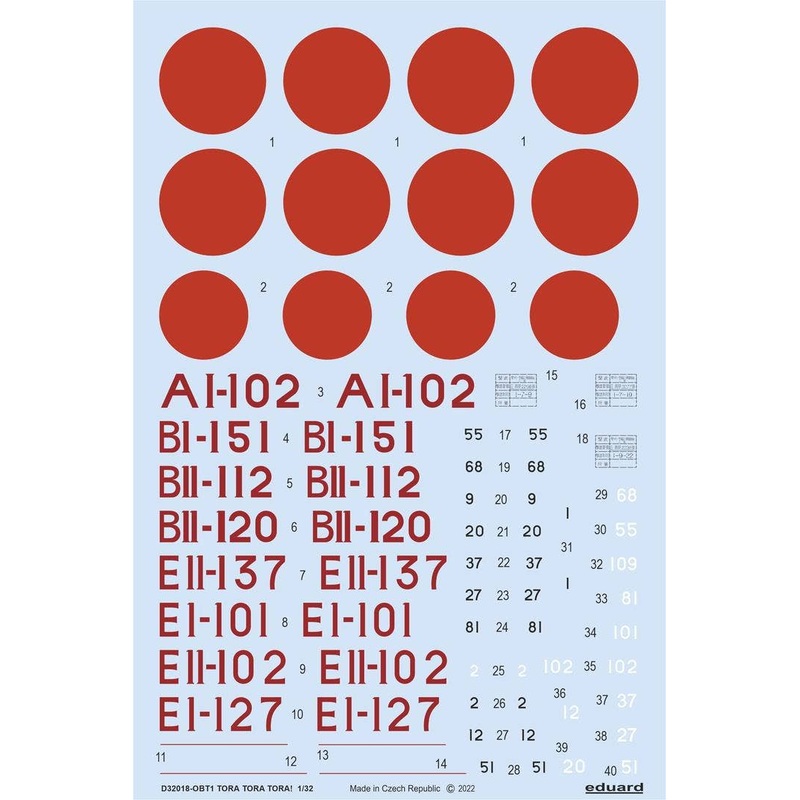 1/32 TORA TORA TORA! Decals (for TAMIYA)