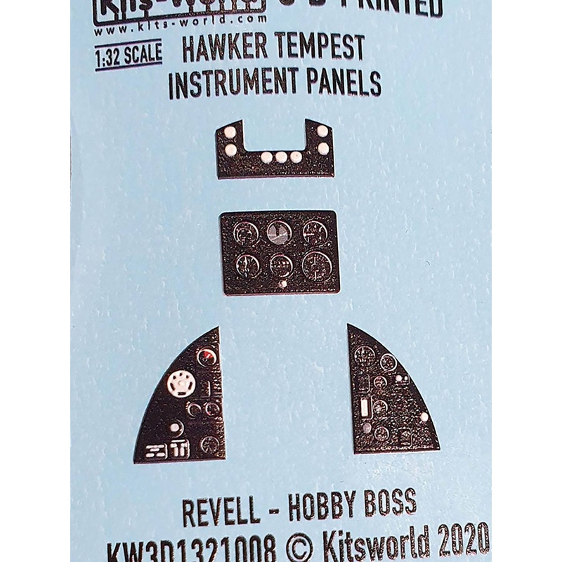 1/32 WW.II British Hawker Tempest Instrument Panel Detail Up 3D Decal