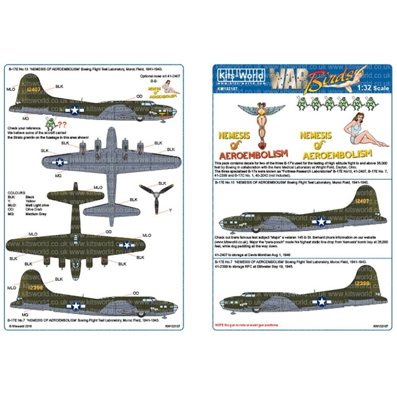 1/32 WW.II U.S. Forces B-17E Flight Test Laboratory