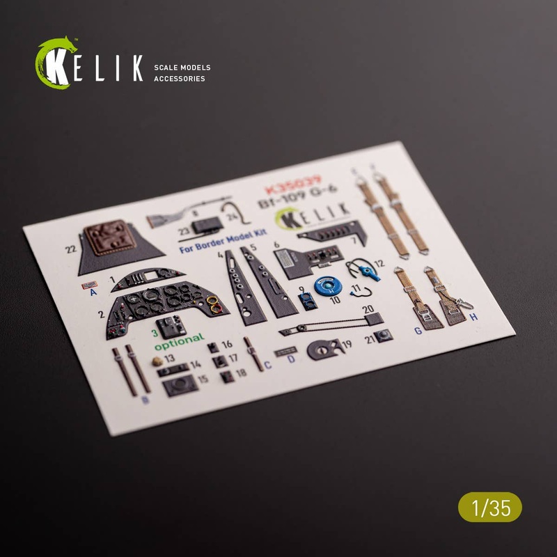 1/35 Bf109G-6 - interior 3D decals for Border Models kit (for. Border Models)