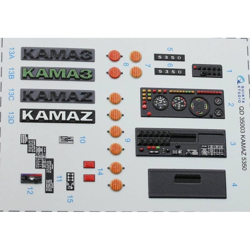 1/35 KAMAZ 5350 Mustang Family 3D-Printed & Coloured Interior On Decal Paper (for Zvezda kits)
