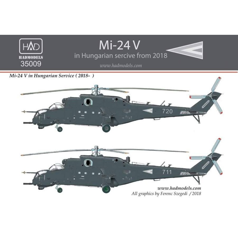 1/35 Mi-24 V in Hungarian Service from 2018 Decal Sheet