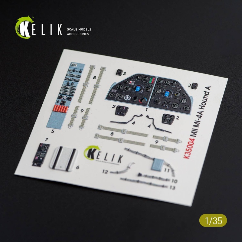 1/35 MI-4A interior 3D decals for Trumpeter kit