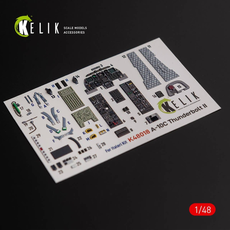 1/48 A-10C Thunderbolt II interior 3D decals for Italeri kit