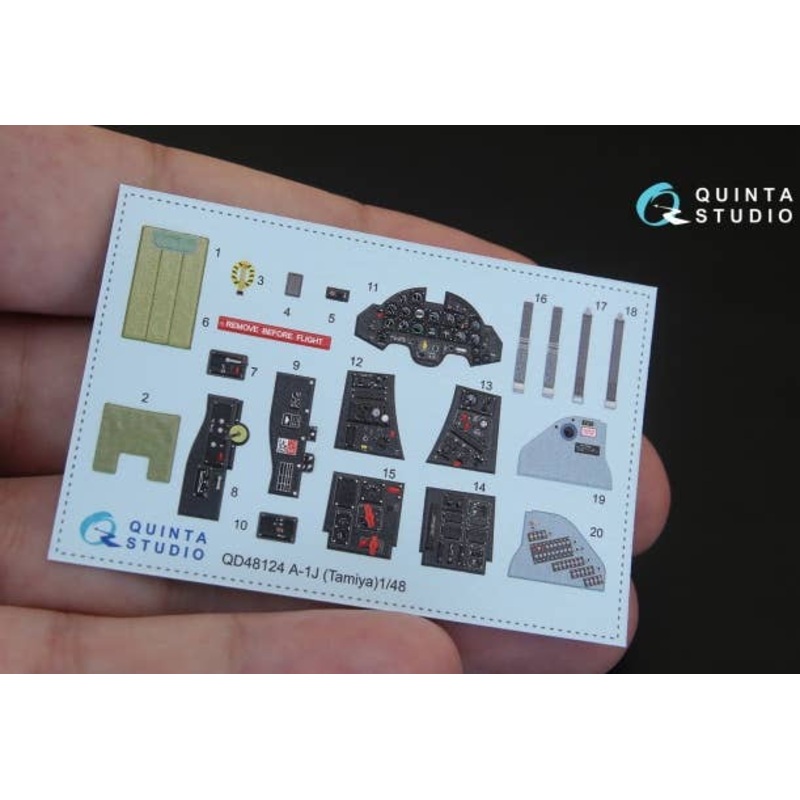 1/48 A-1J 3D-Printed & coloured Interior on decal paper for Tamiya  kit