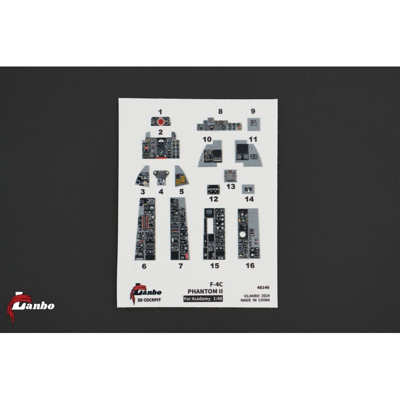 1/48 F-4C 3D interior decal