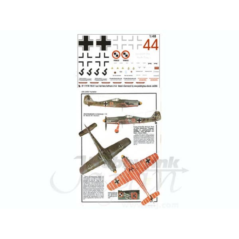 1/48 Fw190D-9 Leut. Karl Heinz Hoffmann JV 44 Red 4