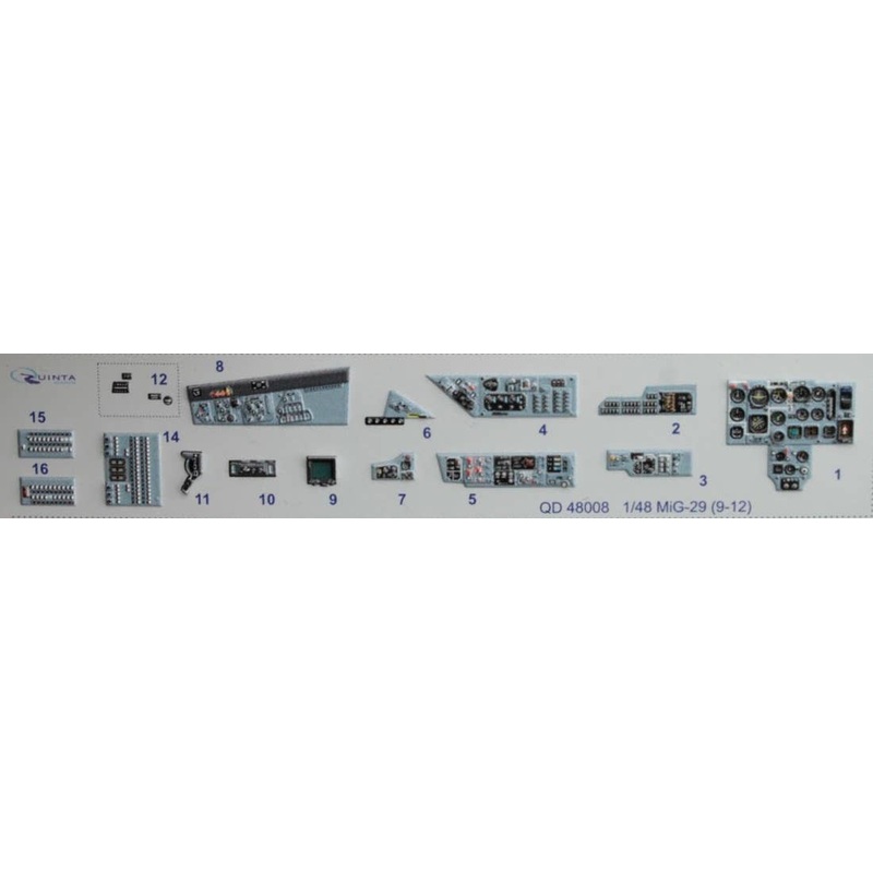 1/48 Mig-29 (9-12) Interior 3D Decal (for Great Wall)
