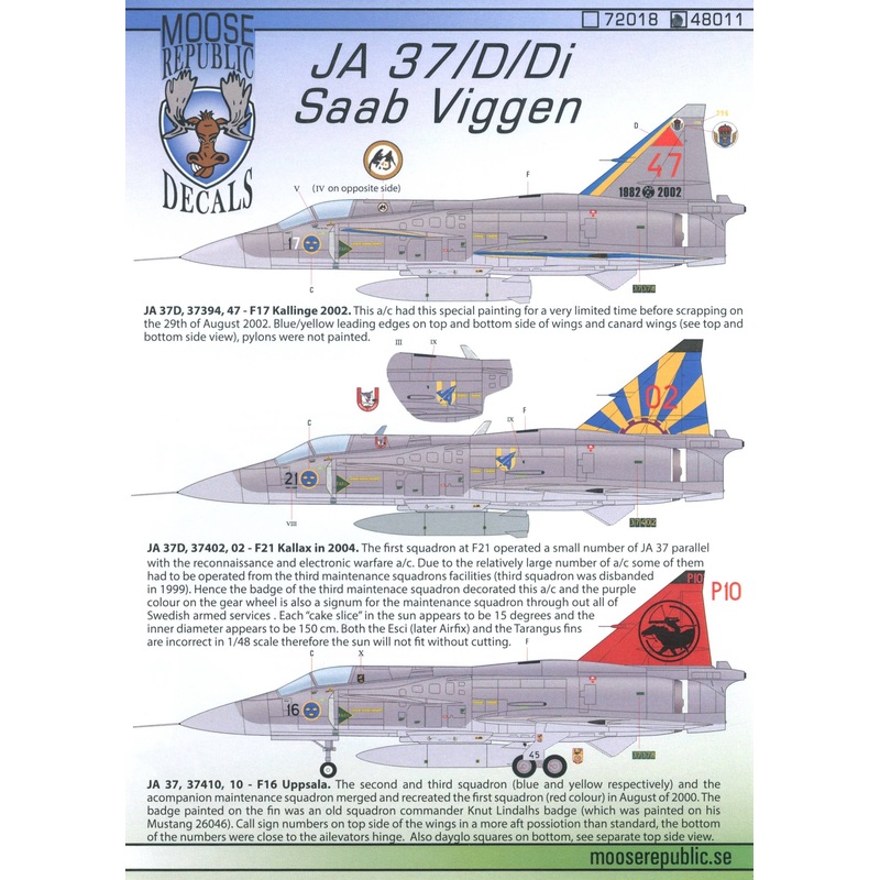 1/48 Saab Viggen JA 37/D/Di