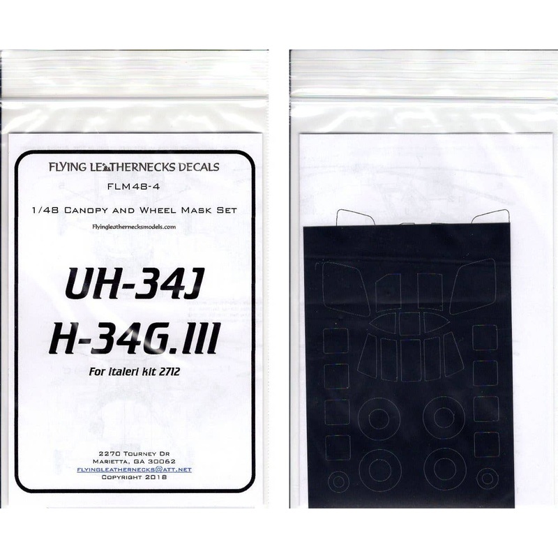 1/48 Sikorsky H-34G/UH-34J Sea Horse Canopy and Wheel Mask Set (for Italeri)
