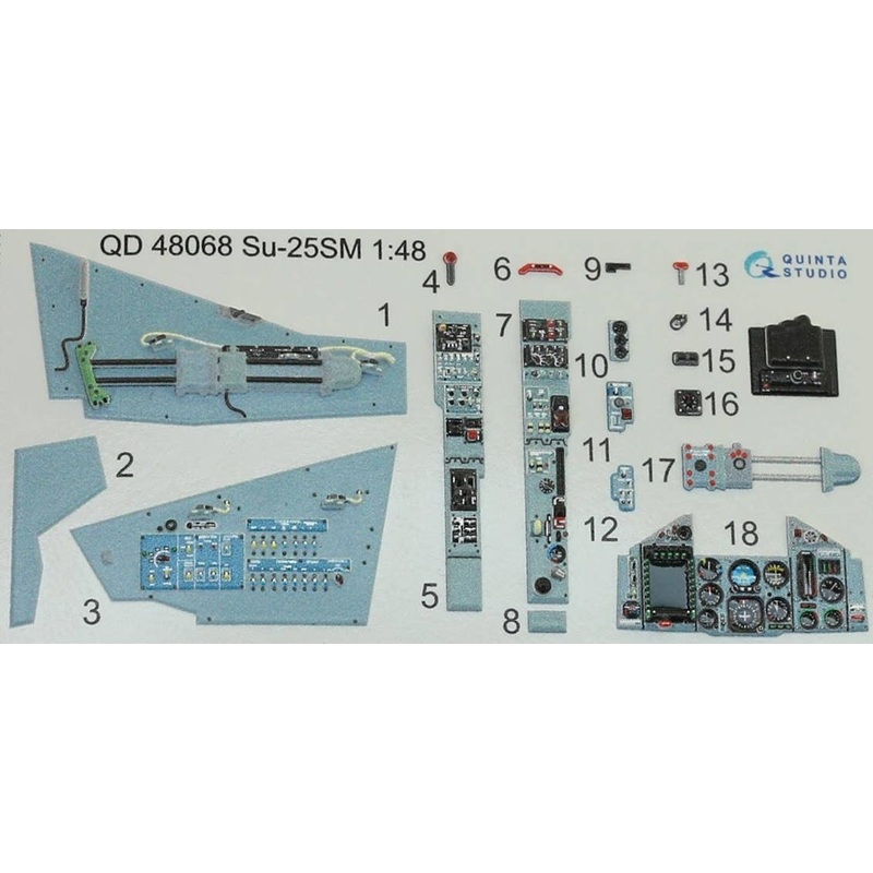 1/48 Su-25Sm Interior 3D Decal (for Kp)