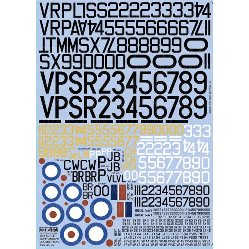 1/48 Supermarine Seafires Decal Sheet