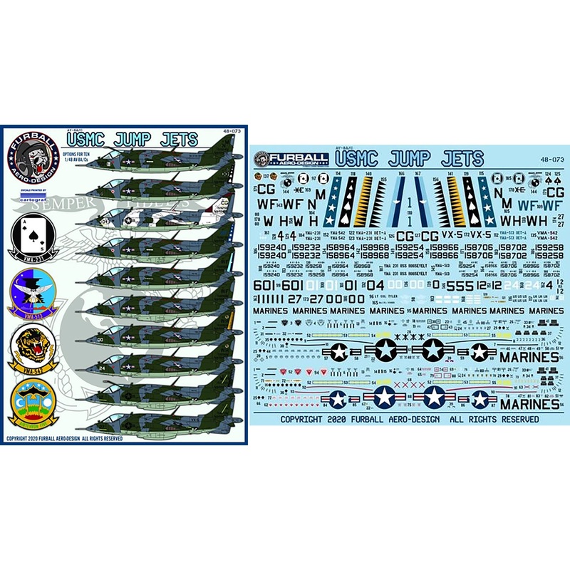 1/48 US Marine Corps AV-8 A / C Harrier Jump Jets