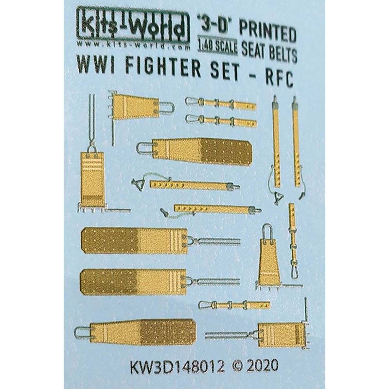1/48 WW.I British Fighter Seatbelt Detail Up 3D Decal