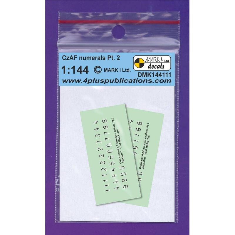 1/144 CzAF numerals - Black, White outline, Pt.2, 2 sets