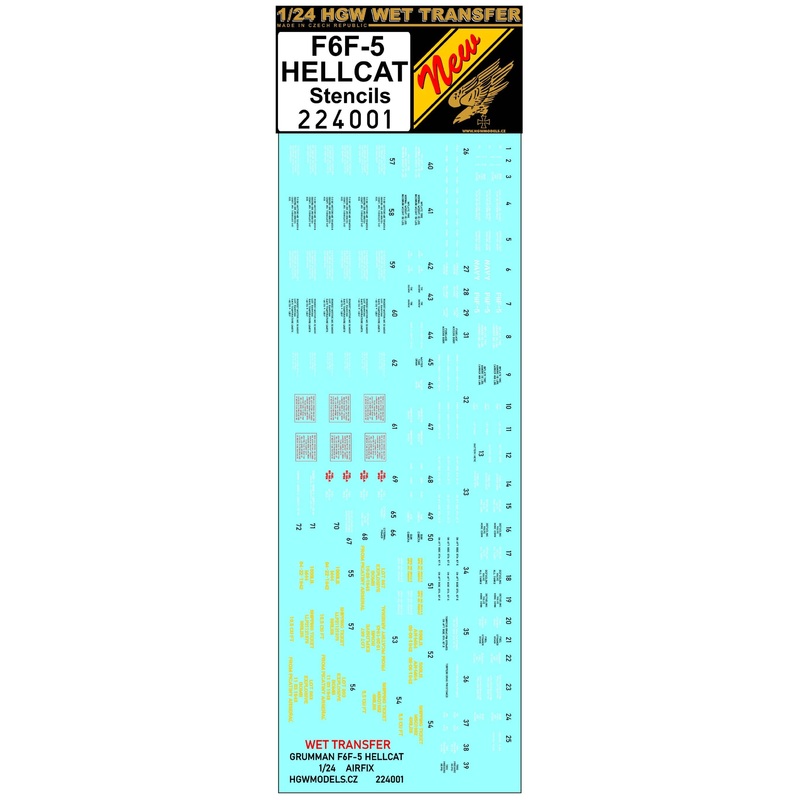 1/24 F6F-5 Hellcat Stencils