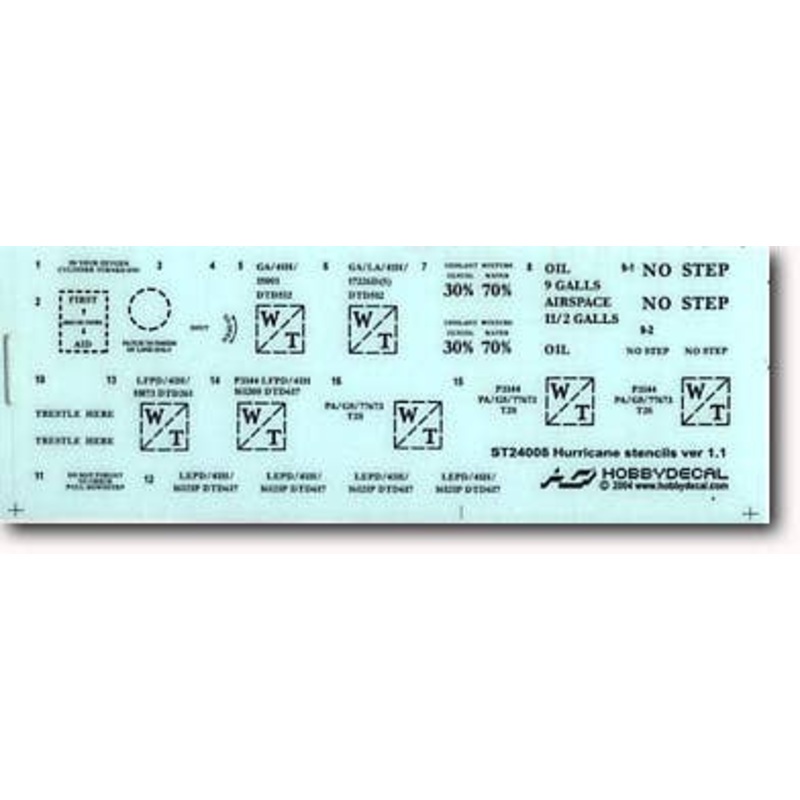 1/24 Hurricane Stencils ver 1.1