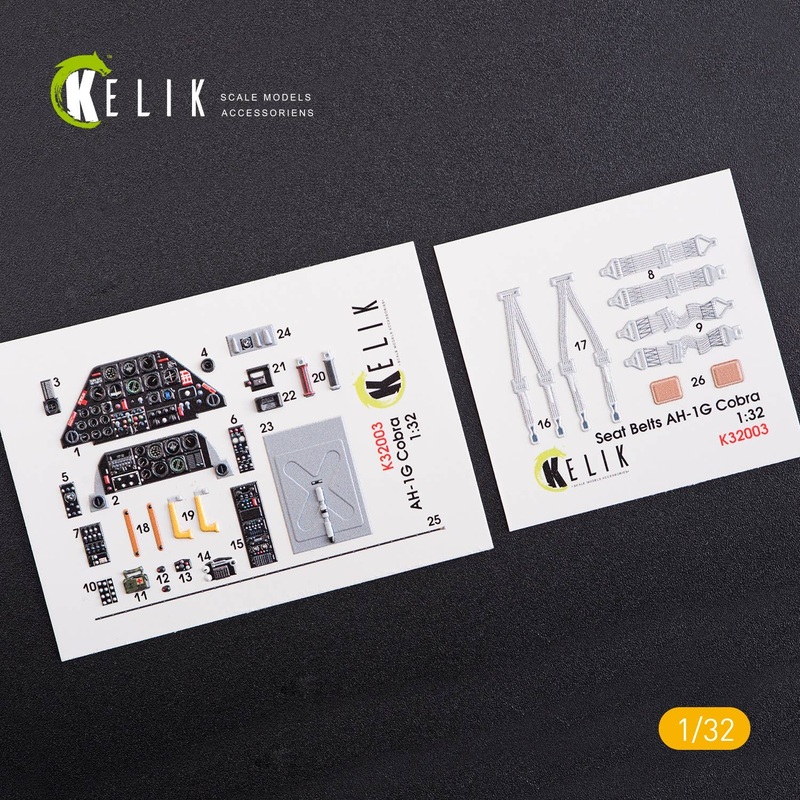 1/32 AH-1G Cobra interior 3D decals for ICM kit