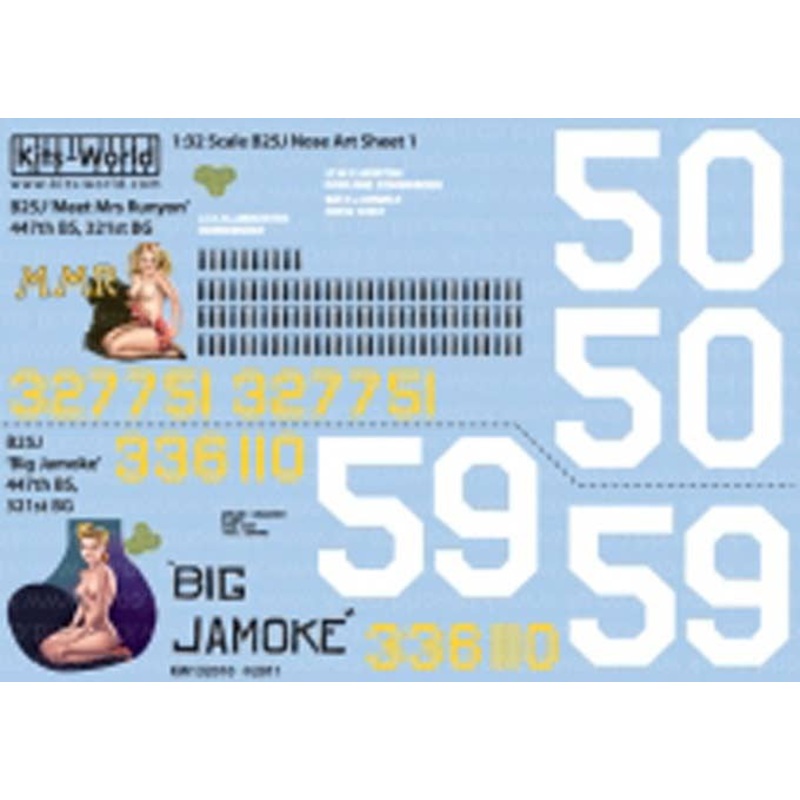 1/32 B-25J Mitchell Decal Sheet