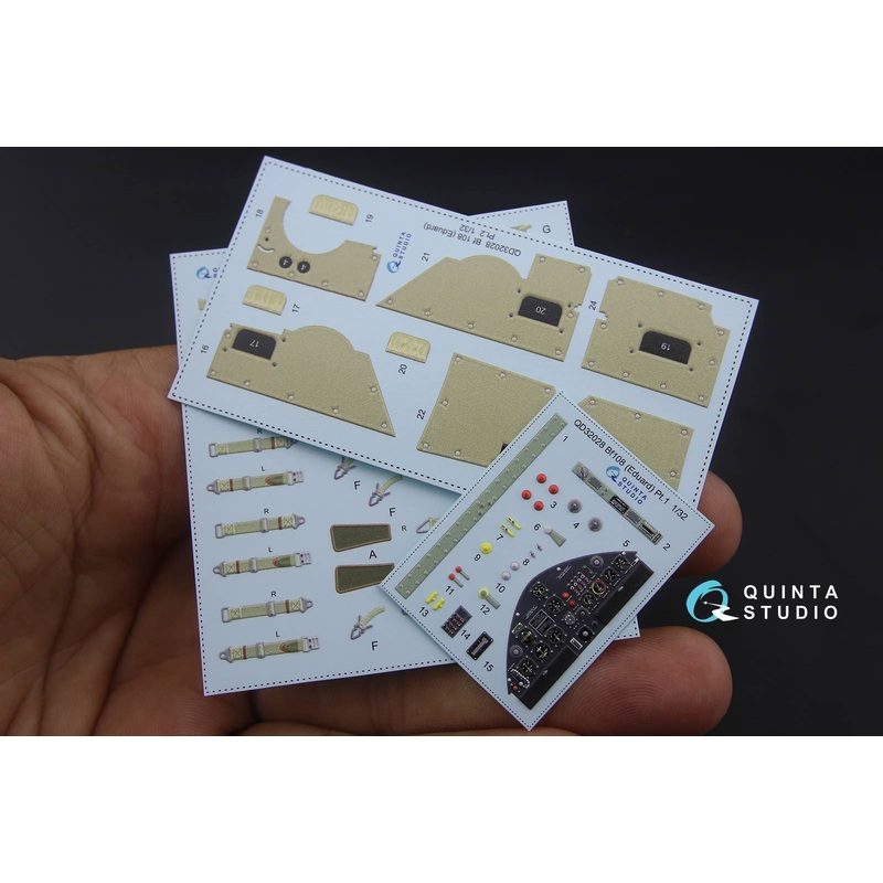 1/32 Bf 108 3D-Printed & coloured Interior on decal paper for Eduard kit