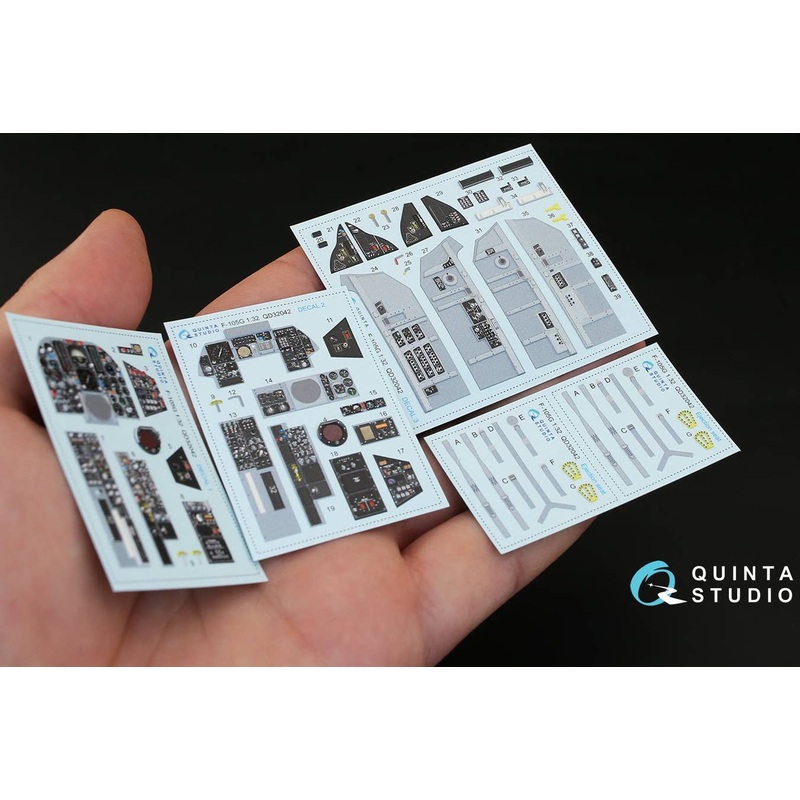 1/32 F-105G 3D-Printed & coloured Interior on decal paper for Trumpeter kit