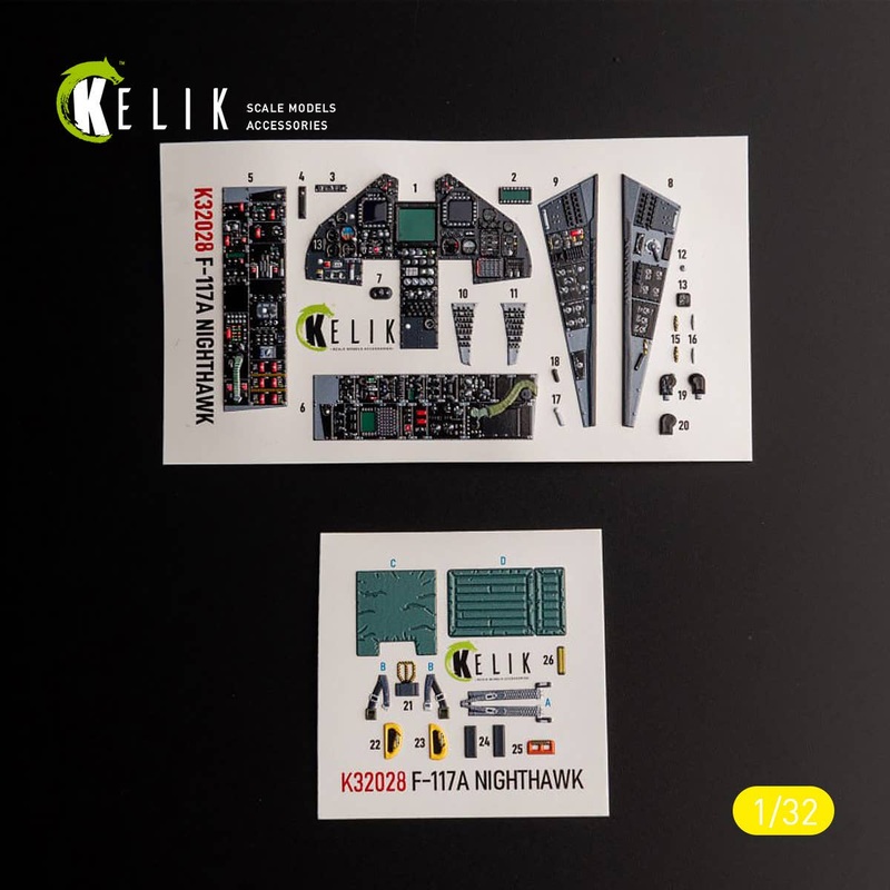 1/32 F-117A - Type 2 interior 3D decals for Trumpeter kit