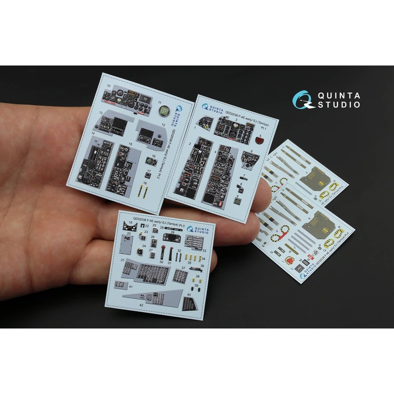 1/32 F-4E early/F-4EJ 3D-Printed & coloured Interior on decal paper for Tamiya kit