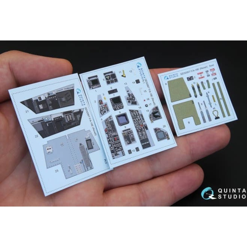 1/32 F/A-18E Interior 3D Decal (For Revell Kit)