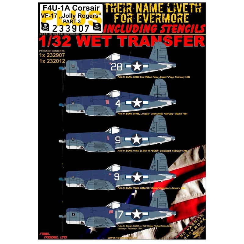 1/32 F4U-1A VF-17 Jolly Rogers Part 3 with Stencils