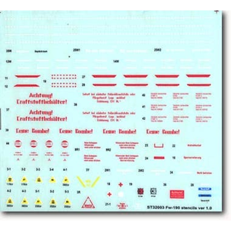 1/32 Fw190 Stencils ver 1.0