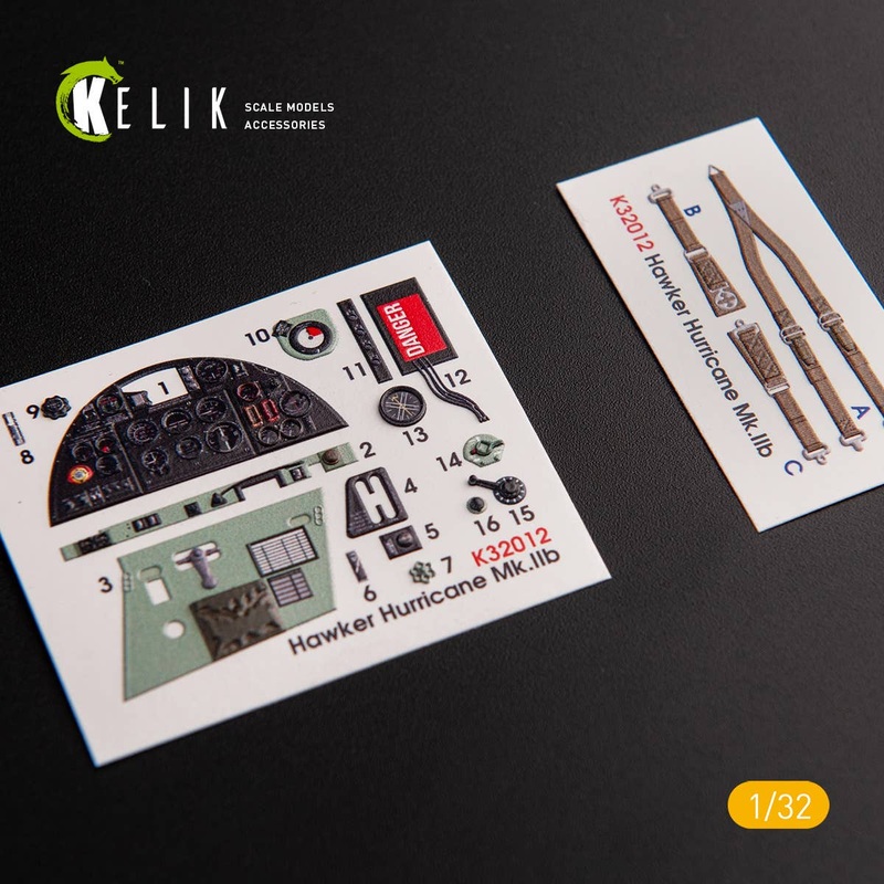 1/32 Hawker Hurricane Mk.IIB - Interior 3D Decal for Revell kit