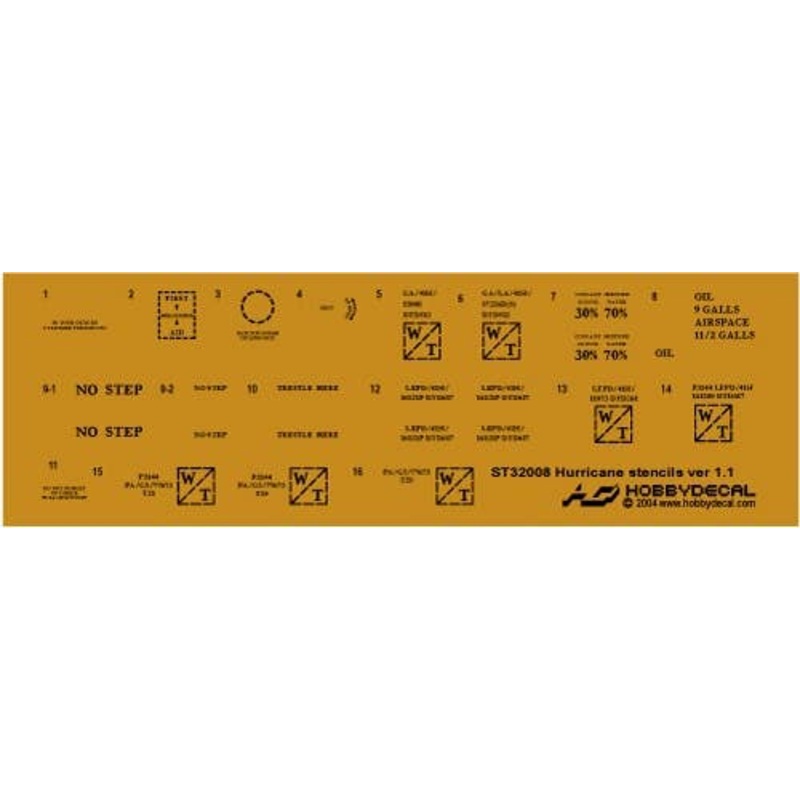 1/32 Hurricane Stencils ver 1.0