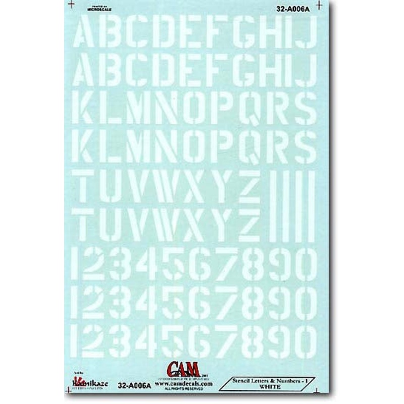 1/32 Modern USN Stencils Letters/White