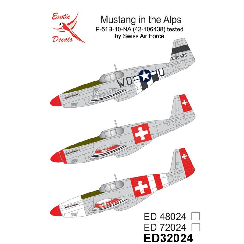1/32 Mustang in the Alps - P-51B-10-NA (42-106438) tested by Swiss Air Force