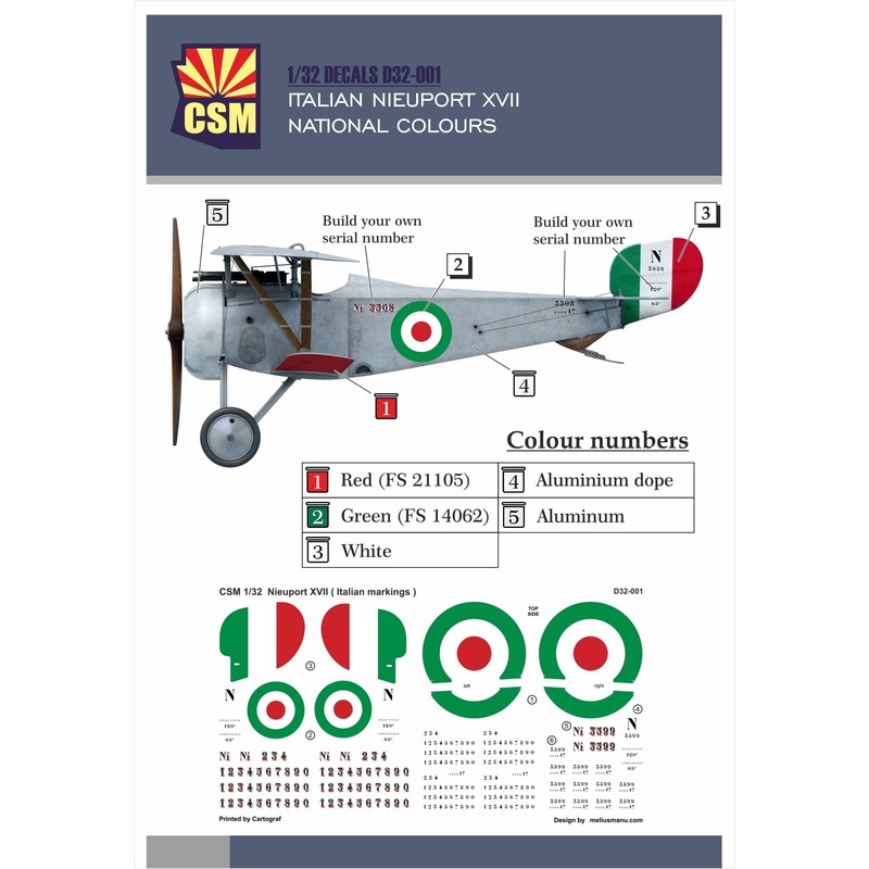 1/32 Nieuport XVII, Italian National Colours