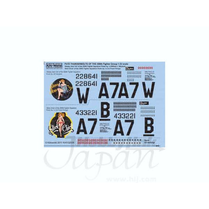 1/32 P-47 Thunderbolt Sleepy Jean 3rd & Slick Chick Decals