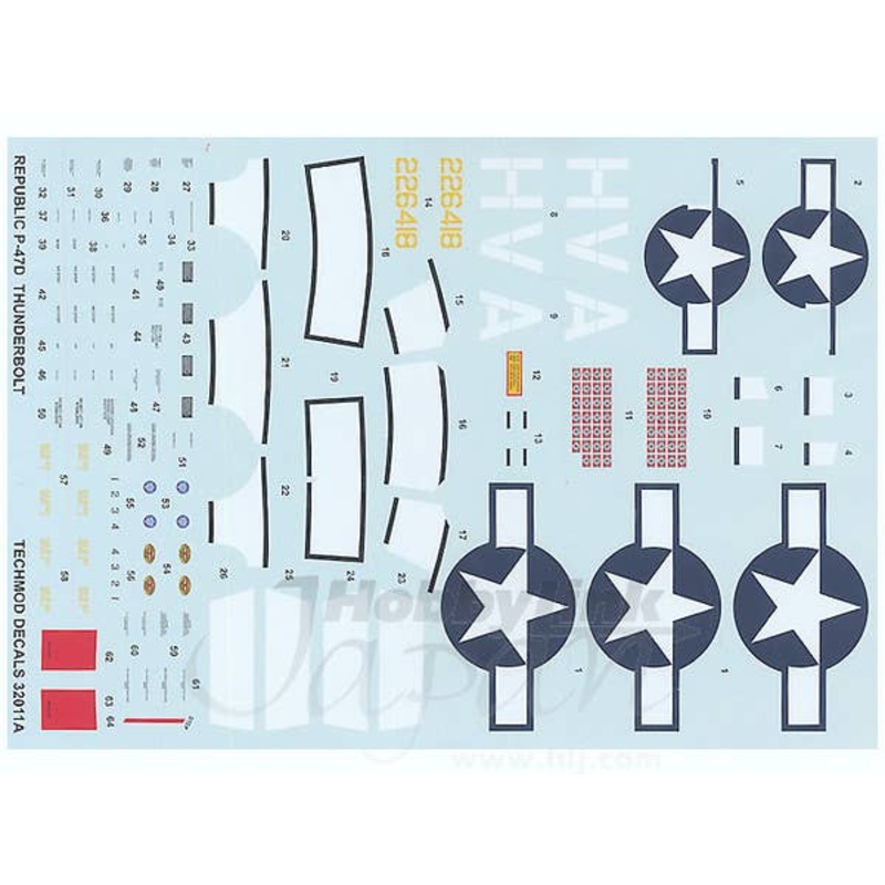 1/32 Republic P-47D Thunderbolt Decals