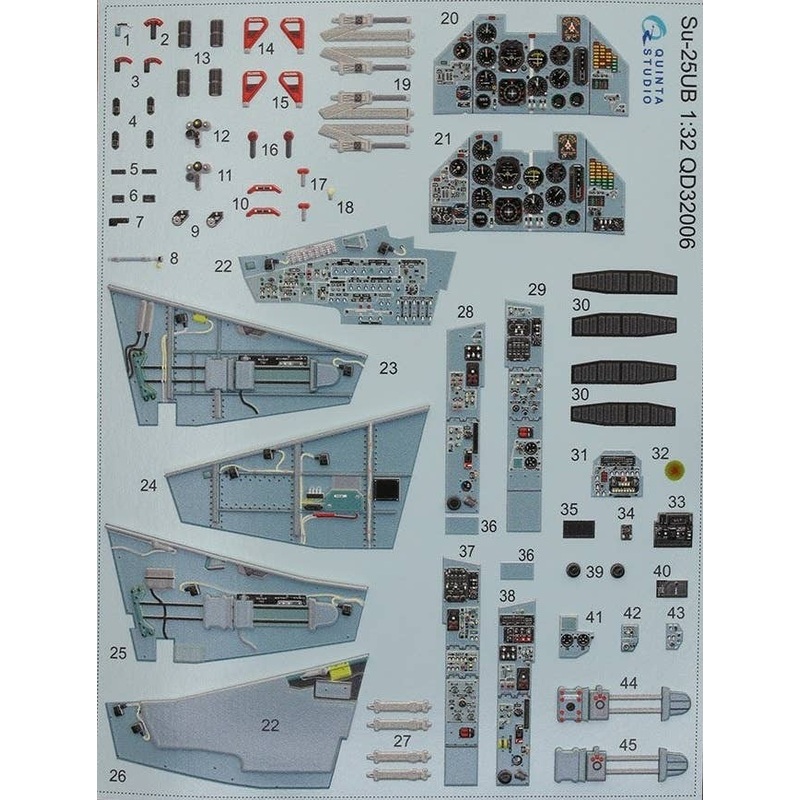 1/32 Su-25Ub Interior 3D Decal (for Trumpeter)