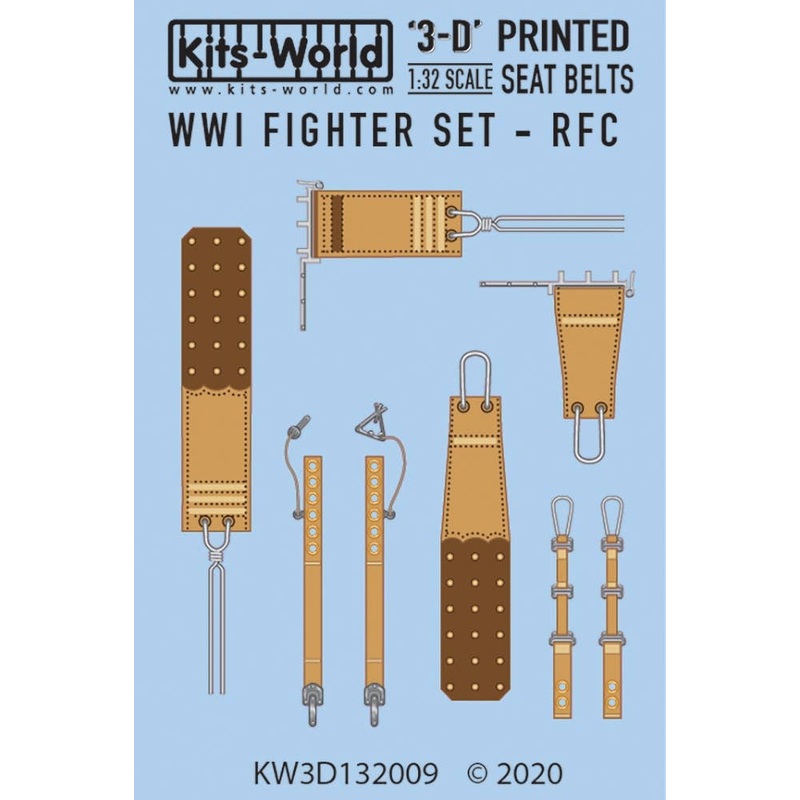 1/32 WW.I Fighter Set RFC and the RNAS Seat Belt Set (3D Printed)