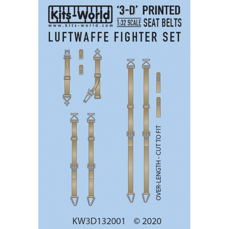 1/32 WW.II Luftwaffe Fighter Seat Belt Set (3D Printed)