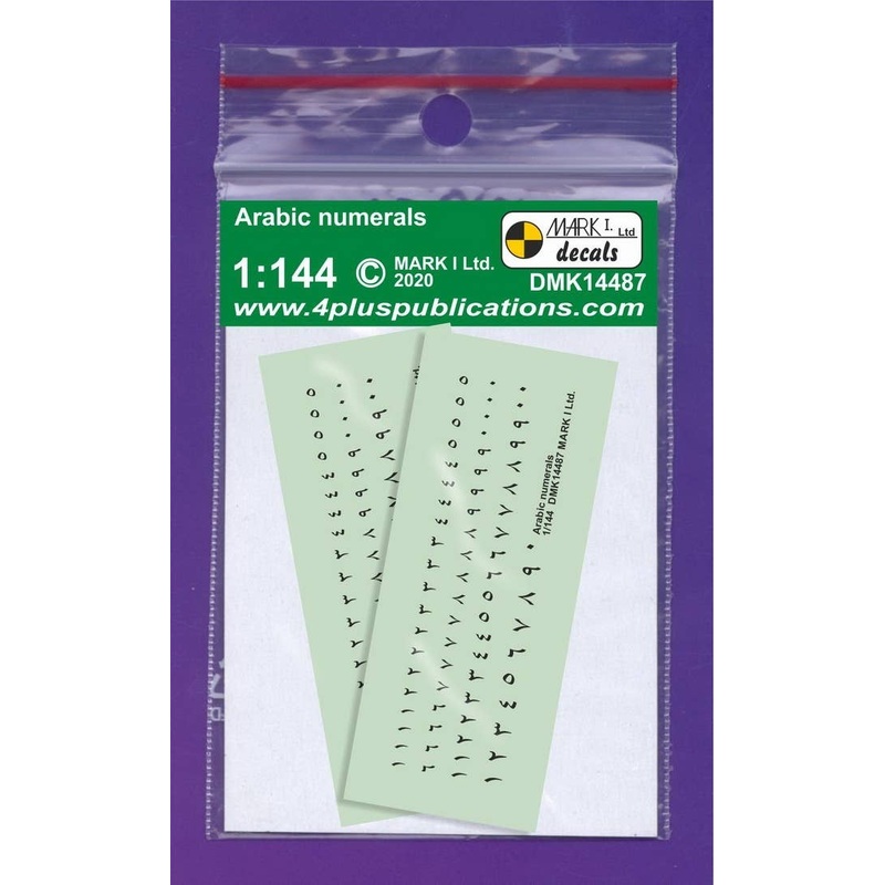 1/144 Arabic Numerals Black, 2 Sets