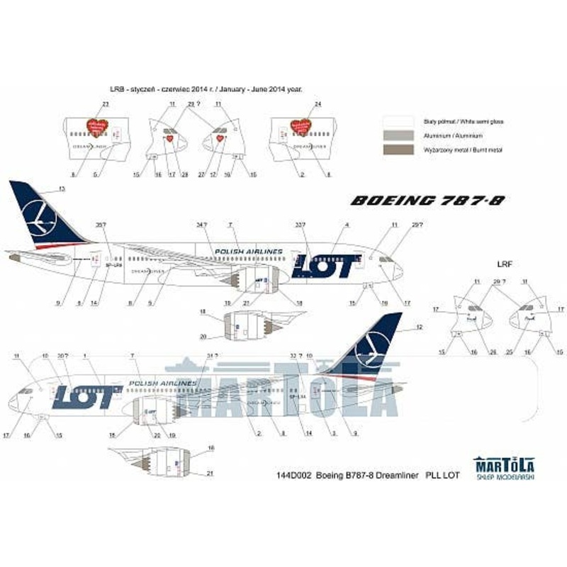 1/144 Boeing B787-8 Dreamliner PLL LOT
