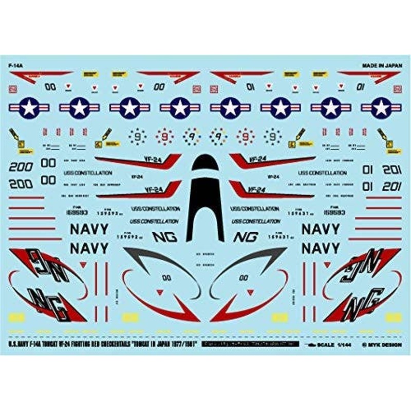 1/144 F-14A Tomcat VF-24 Red Checkertails Tomcat in Japan 1977/1981