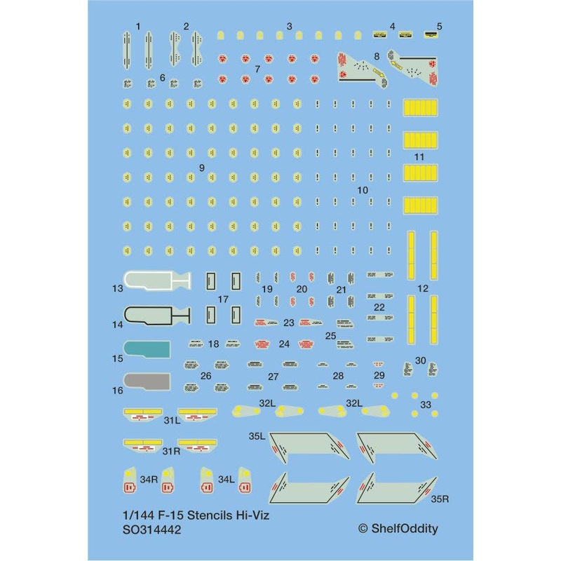 1/144 F-15 Hi-Viz stencils