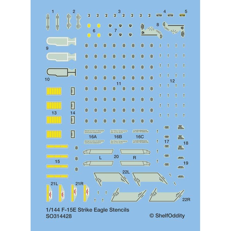 1/144 F-15E Strike Eagle stencils