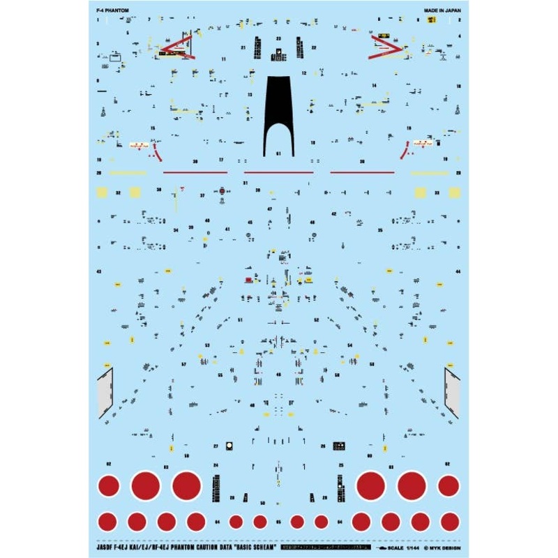 1/144 Japan Air Self-Defense Force F-4 Phantom II Caution Data Basic Scheme