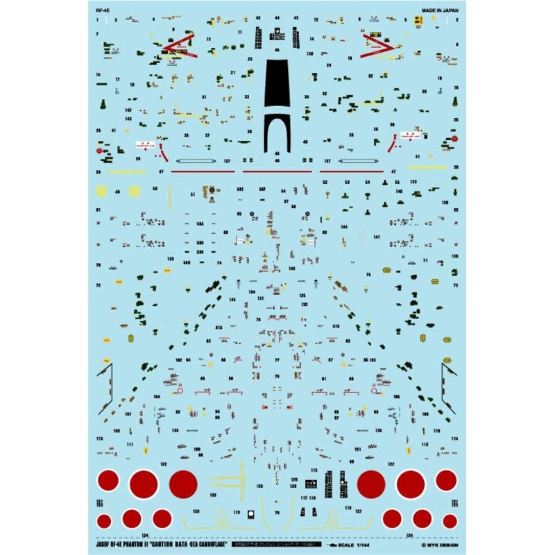 1/144 JASDF RF-4E Phantom II Caution Data -Sea Camouflage-
