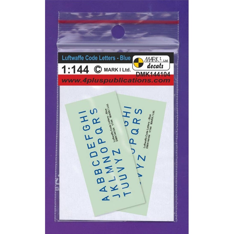 1/144 Luftwaffe Code Letters - Blue, 2 sets